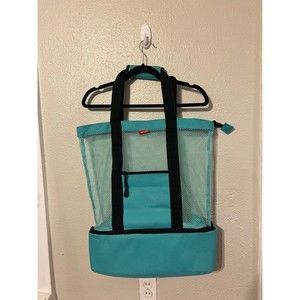 Odysea Co Blue Beach Tote with insulated bottom